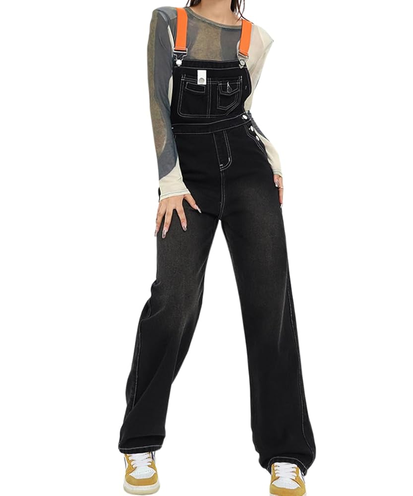 Amazon.com: Glkaend Women's Denim Bib Overalls Casual